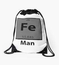 Iron Man Pun Drawstring Bag