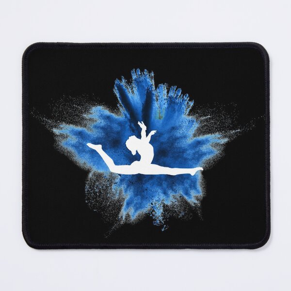 Item preview, Gymnast silhouette blue explosion designed and sold by FurioInc.