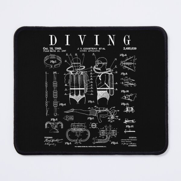 Item preview, Diving Equipment Diver Vintage Patent Drawing Print designed and sold by GrandeDuc.