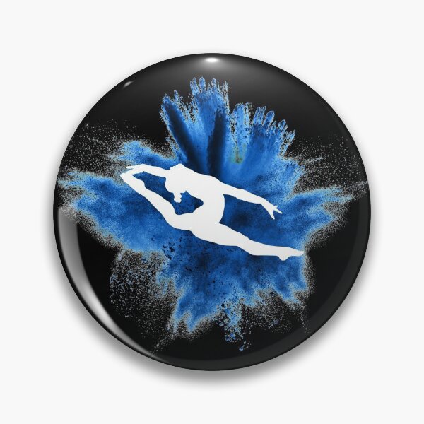 Item preview, Gymnast silhouette blue explosion designed and sold by FurioInc.