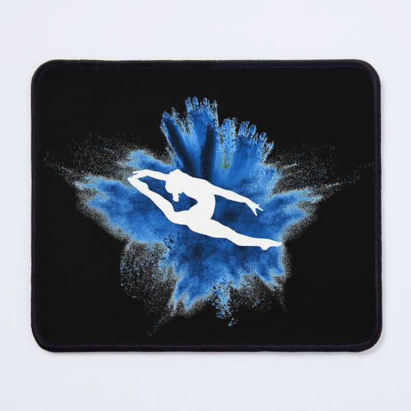 Item preview, Gymnast silhouette blue explosion designed and sold by FurioInc.