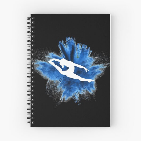 Item preview, Gymnast silhouette blue explosion designed and sold by FurioInc.