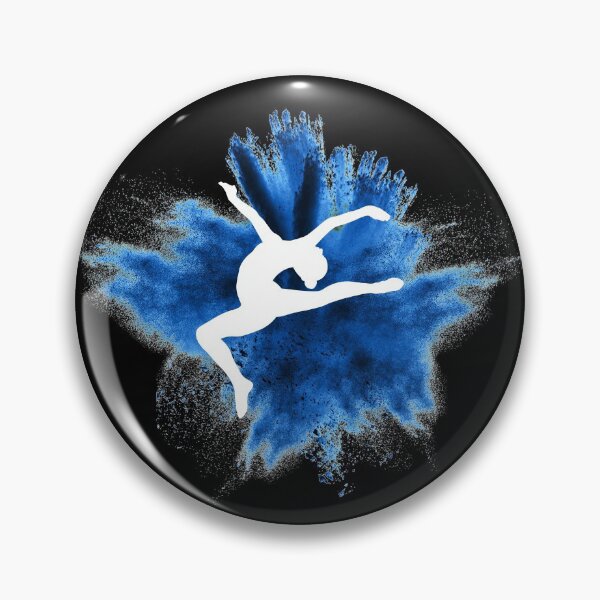 Item preview, Gymnast silhouette blue explosion designed and sold by FurioInc.