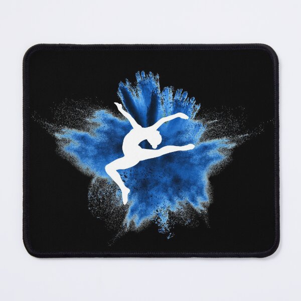 Item preview, Gymnast silhouette blue explosion designed and sold by FurioInc.