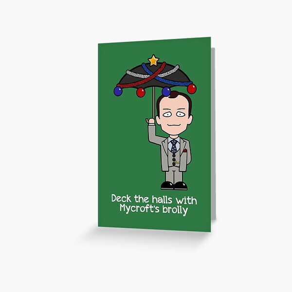 Sherlock Christmas card: Mycroft's Brolly Greeting Card