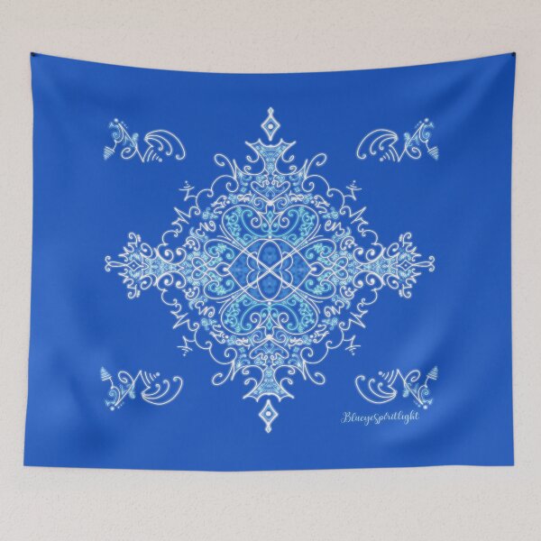 Item preview, Mandala of The Royal Blue Flame - Throat Chakra Lightcodes XL  designed and sold by NaTeBlueyes.