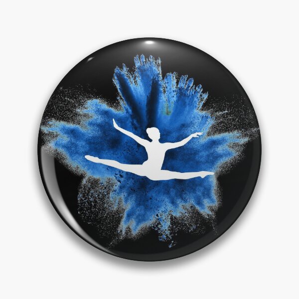 Item preview, Gymnast silhouette blue explosion designed and sold by FurioInc.