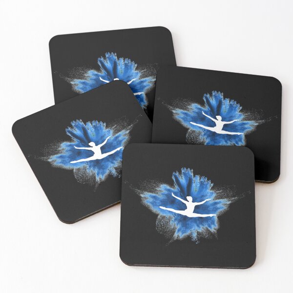 Item preview, Gymnast silhouette blue explosion designed and sold by FurioInc.