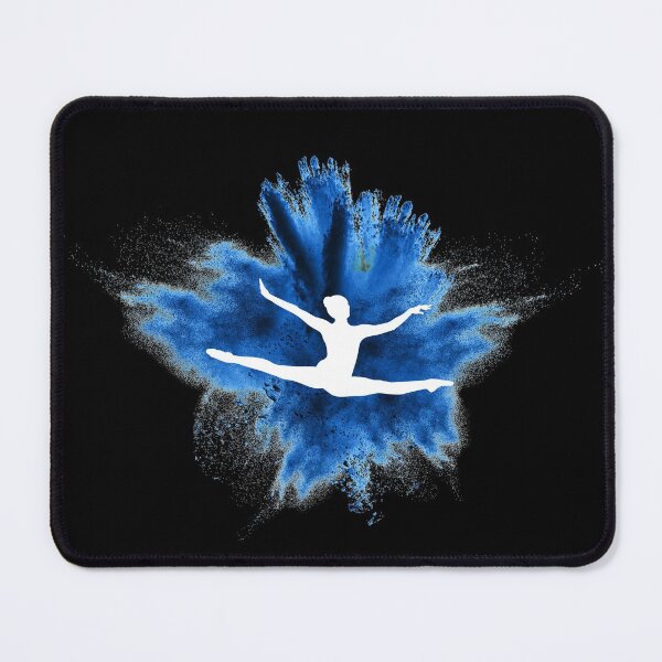 Item preview, Gymnast silhouette blue explosion designed and sold by FurioInc.