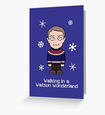 Sherlock Christmas card: Watson Wonderland Greeting Card