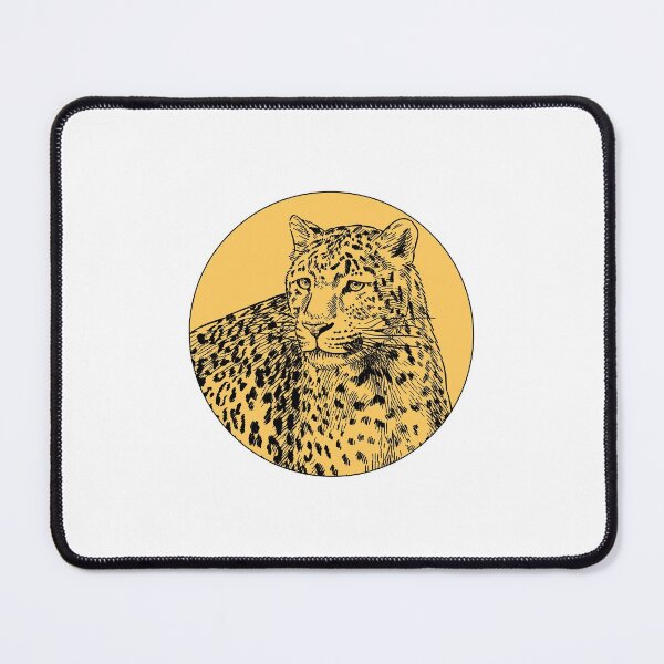 Item preview, Haute Leopard Yellow Leopard Engraved illustration designed and sold by HauteLeopard.