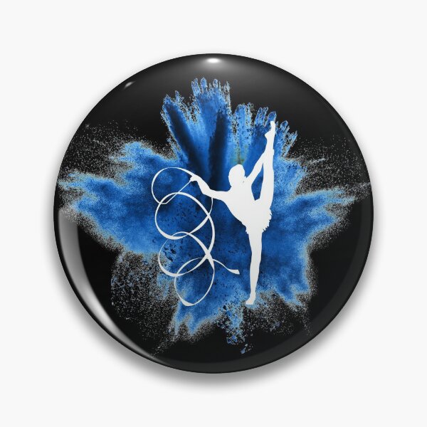Item preview, Gymnast silhouette blue explosion designed and sold by FurioInc.
