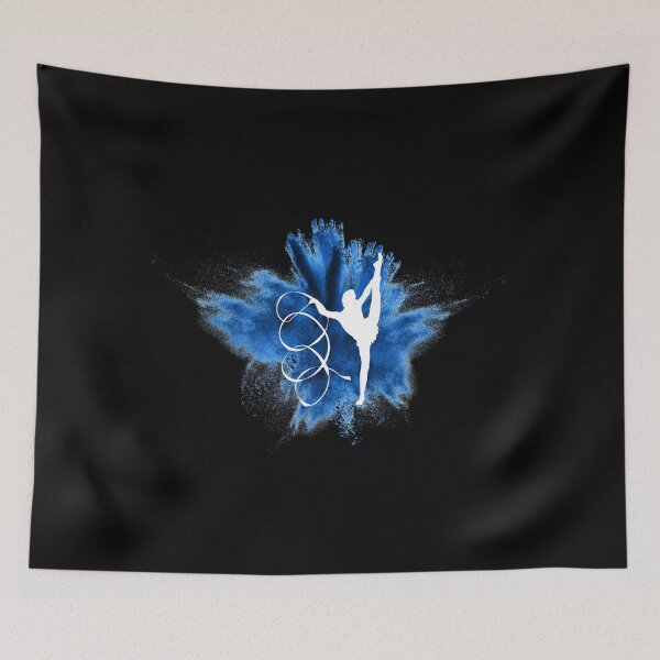 Item preview, Gymnast silhouette blue explosion designed and sold by FurioInc.