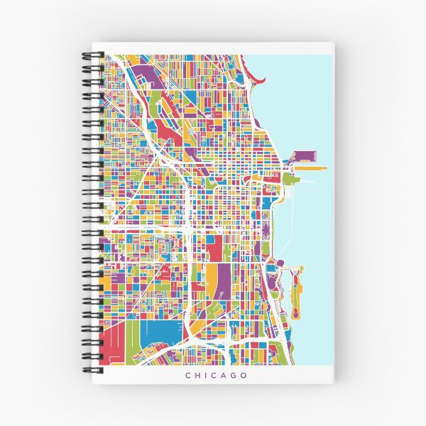 Item preview, Mapa de Chicago City Street designed and sold by ArtPrints.
