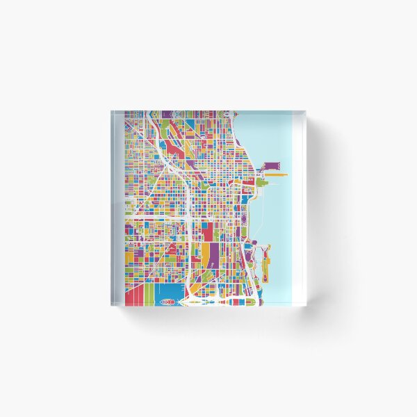 Item preview, Chicago City Street Map designed and sold by ArtPrints.