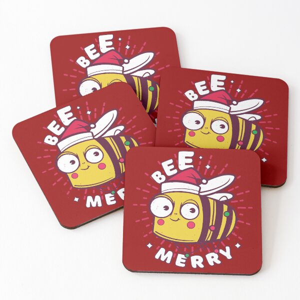Item preview, Cute Bee Merry Christmas Bee in Santa Hat designed and sold by PinkDonutTees.