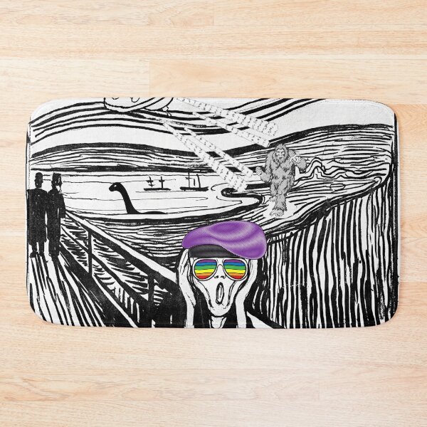 Item preview, The Scream Parody (Munch): LGBTQ Scream meets Bigfoot vs Aliens vs Loch Ness Monster designed and sold by OutofFocusShop.
