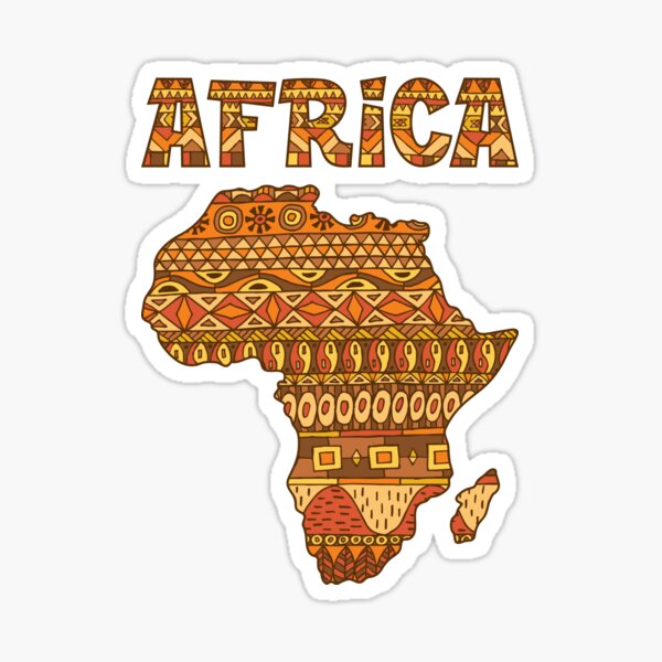 Africa Map Pattern Sticker
