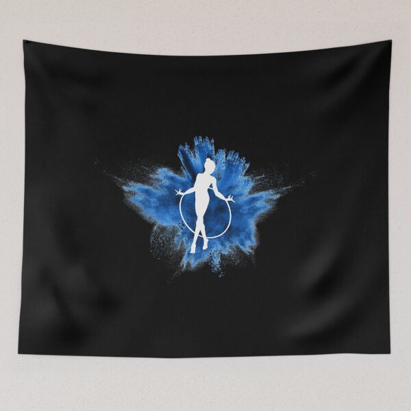 Item preview, Gymnast silhouette blue explosion designed and sold by FurioInc.