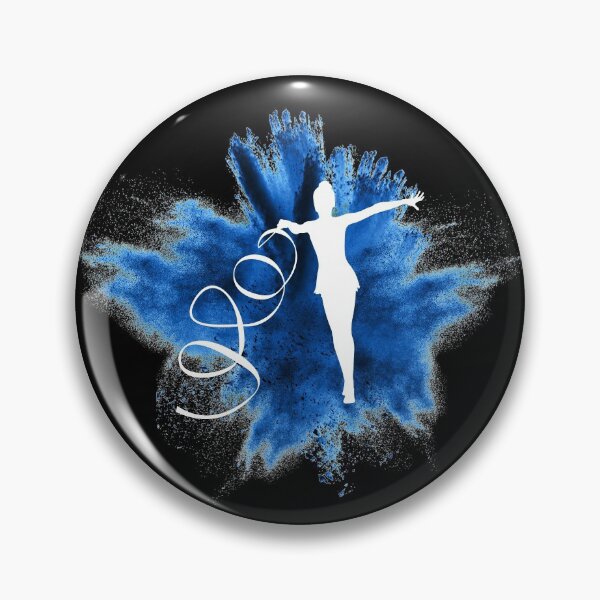 Item preview, Gymnast silhouette blue explosion designed and sold by FurioInc.