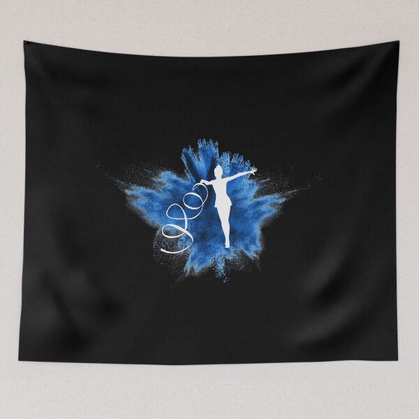 Item preview, Gymnast silhouette blue explosion designed and sold by FurioInc.