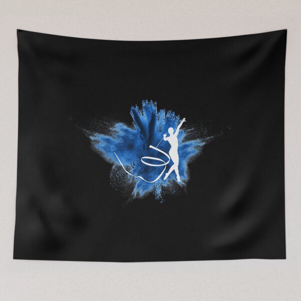 Item preview, Gymnast silhouette blue explosion designed and sold by FurioInc.