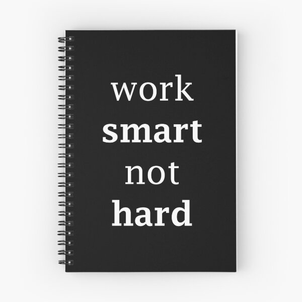 Item preview, work smart not hard simple motivational cool text design designed and sold by artirio.