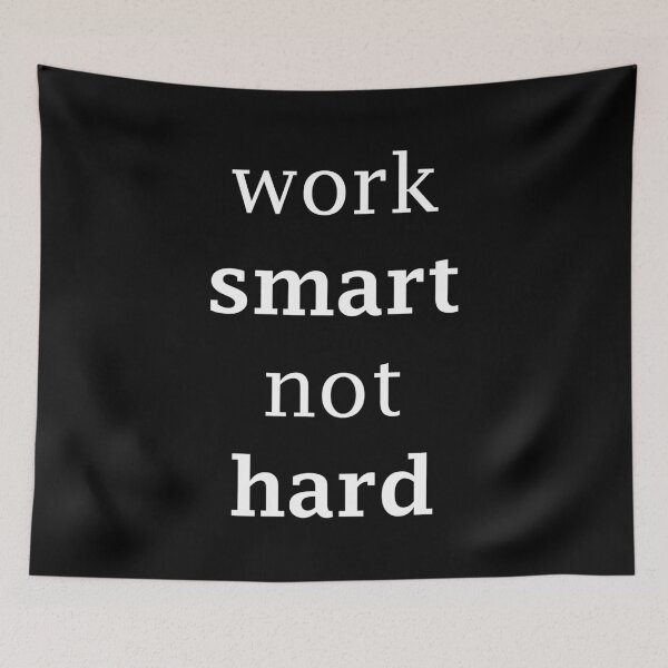 Item preview, work smart not hard simple motivational cool text design designed and sold by artirio.