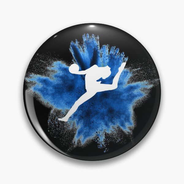 Item preview, Gymnast silhouette blue explosion designed and sold by FurioInc.