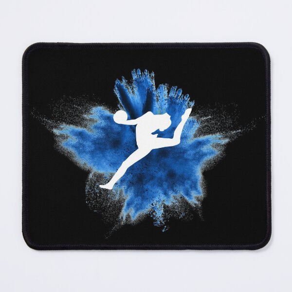 Item preview, Gymnast silhouette blue explosion designed and sold by FurioInc.