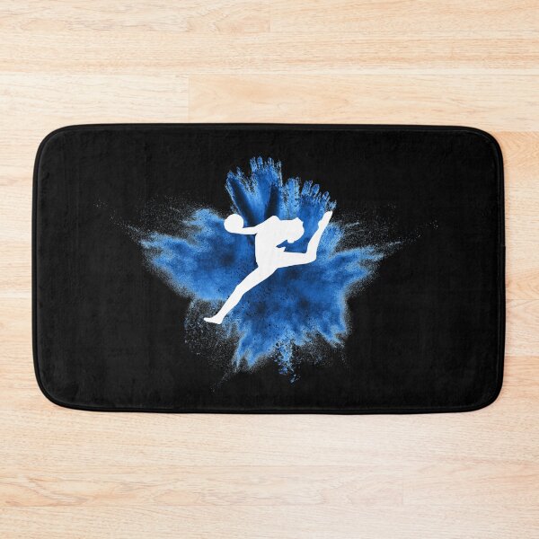Item preview, Gymnast silhouette blue explosion designed and sold by FurioInc.