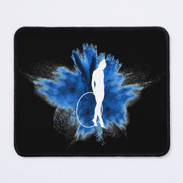 Item preview, Gymnast silhouette blue explosion designed and sold by FurioInc.