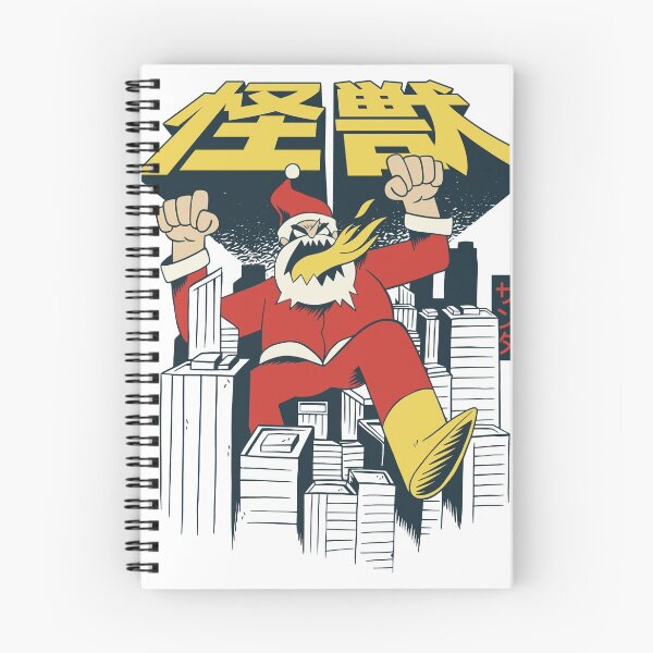 Item preview, Retro Kaiju Japanese Santa かいじゅう is Coming to Town! designed and sold by PinkDonutTees.