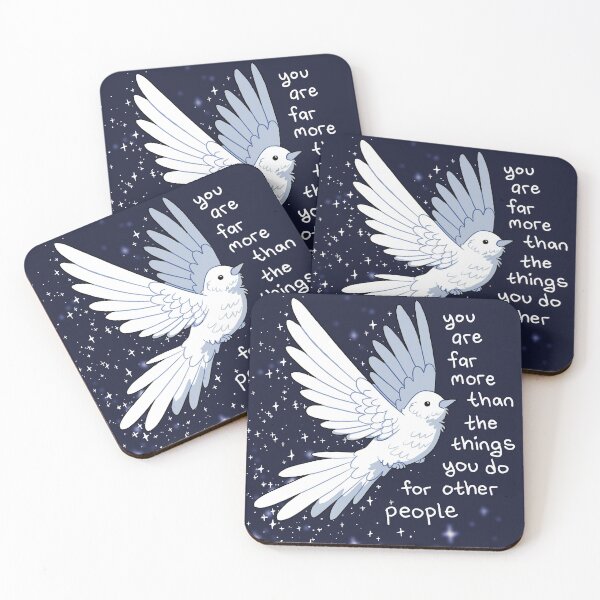 Item preview, "You Are Far More Than The Things You Do For Other People" Sparkle Bird designed and sold by thelatestkate.