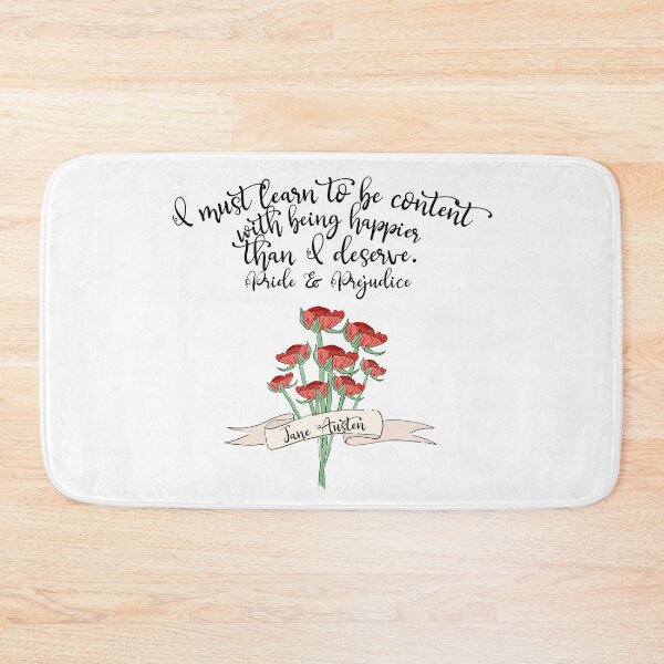 Item preview, Jane Austen Pride and Prejudice Happiness Quote  designed and sold by Pinkmagenta.