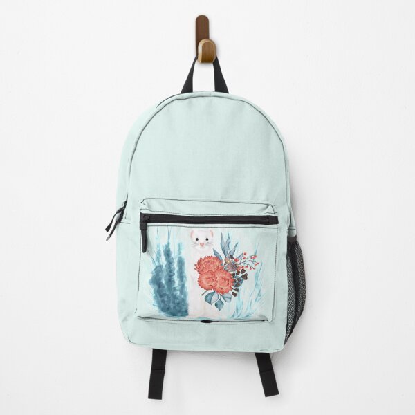 Item preview, Cute Weasel, Flowers, and Plants Illustration designed and sold by Naturalist Prints.