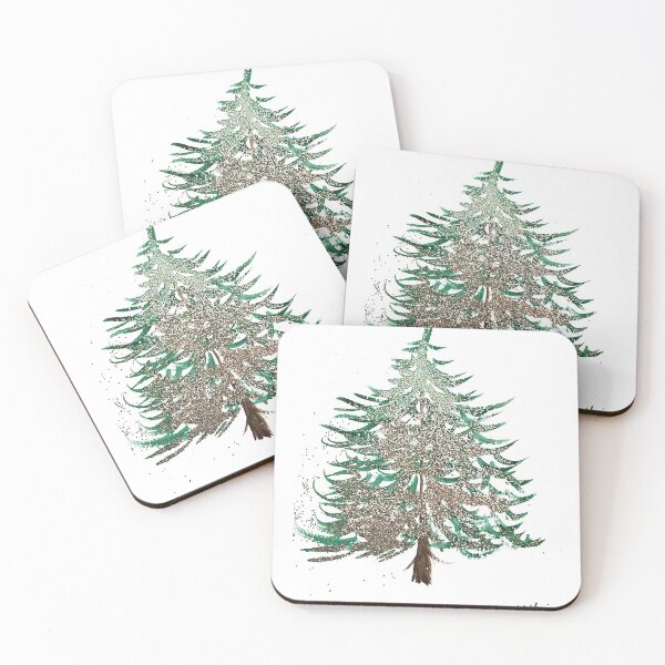 Item preview, Watercolor Golden Christmas tree  designed and sold by Monika Howarth.