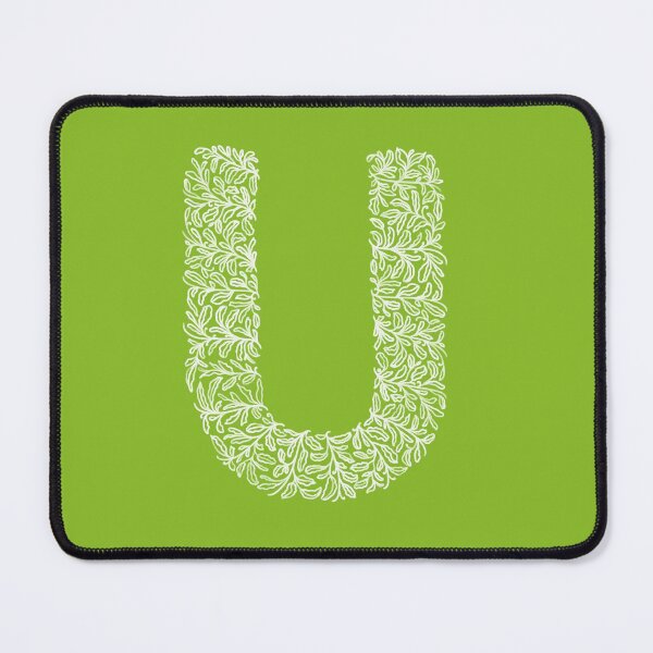 Item preview, U letter, pencil drawing, leafy monogram designed and sold by crafticdesign.
