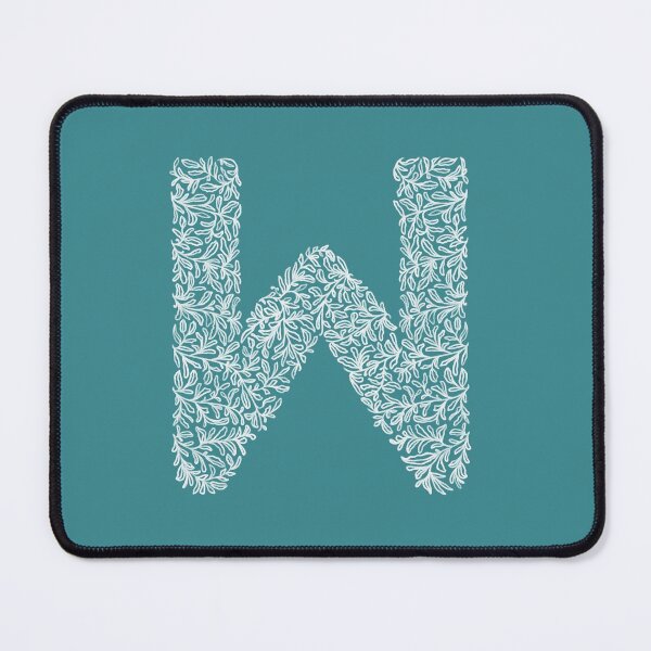 Item preview, W letter, pencil drawing, leafy monogram designed and sold by crafticdesign.