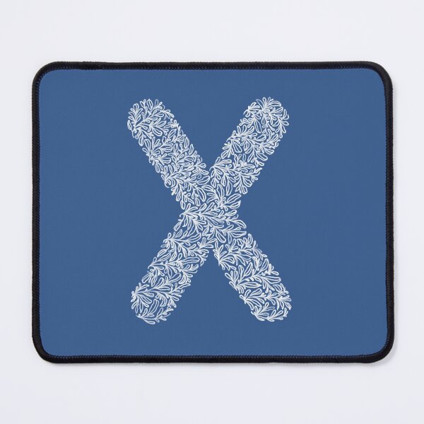 Item preview, X letter, pencil drawing, leafy monogram designed and sold by crafticdesign.