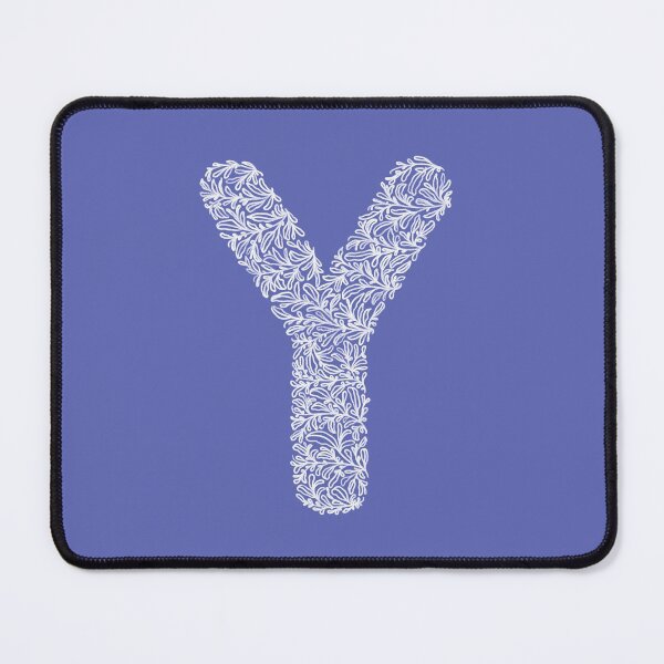 Item preview, Y letter, pencil drawing, leafy monogram designed and sold by crafticdesign.