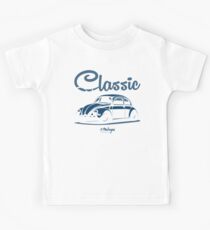 Classic Style. Beetle (blue) Kids Tee
