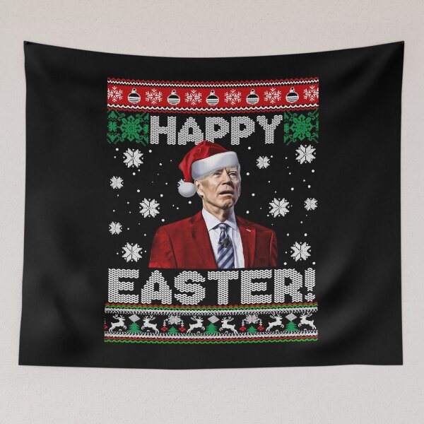 Item preview, Funny Joe Biden Happy Easter Ugly Christmas Sweater Sweatshirt designed and sold by HarrisDecker.