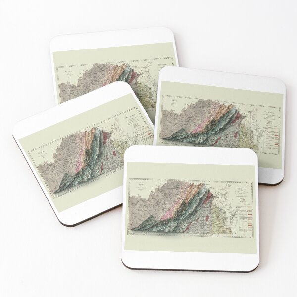 Item preview, 1874 Virginia Geological Map 3D digitally-rendered designed and sold by ThinkAboutMaps.