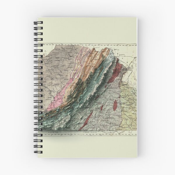 Item preview, 1874 Virginia Geological Map 3D digitally-rendered designed and sold by ThinkAboutMaps.