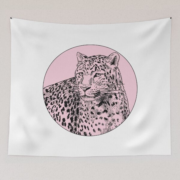 Item preview, Haute Leopard Pink Leopard Engraved illustration designed and sold by HauteLeopard.
