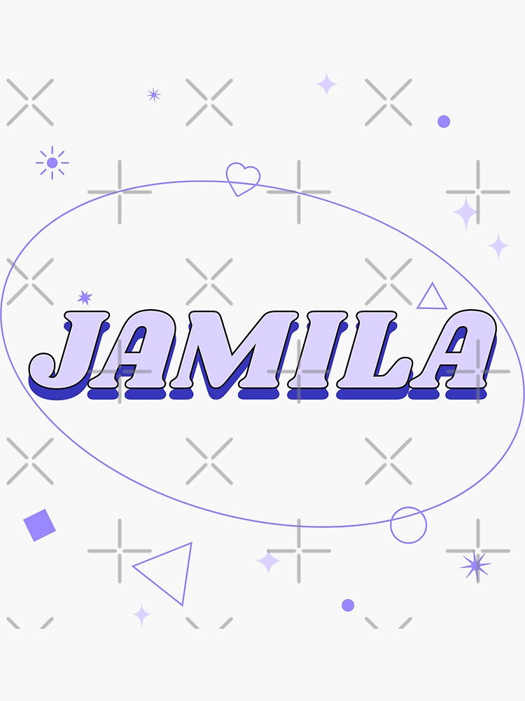 Jamila is my name purple lilac custom personalized design” Sticker