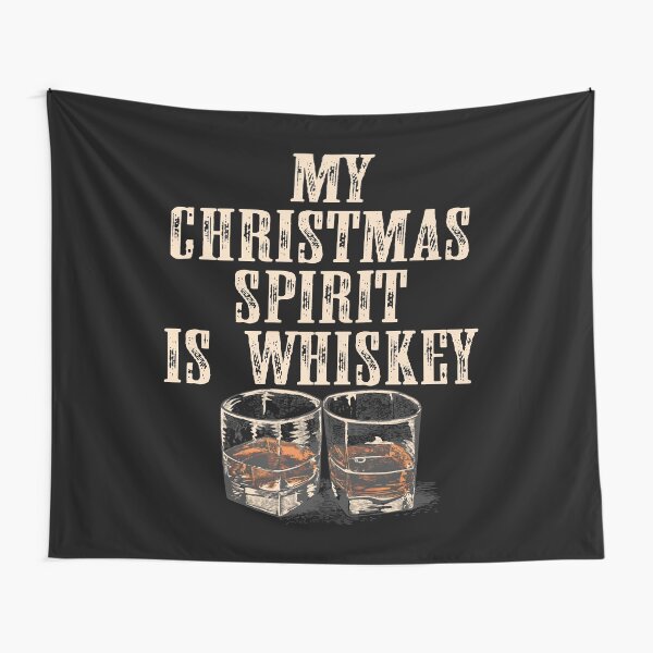 Item preview, My Christmas Spirit Is Whiskey Funny Drinker Xmas Glass Tee designed and sold by GraphifyArt.