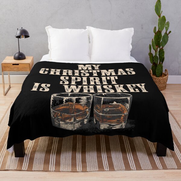 Item preview, My Christmas Spirit Is Whiskey Funny Drinker Xmas Glass Tee designed and sold by GraphifyArt.