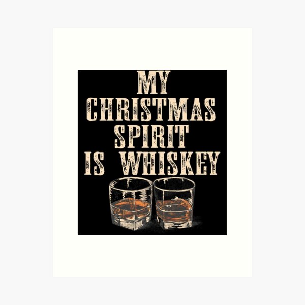 Item preview, My Christmas Spirit Is Whiskey Funny Drinker Xmas Glass Tee designed and sold by GraphifyArt.